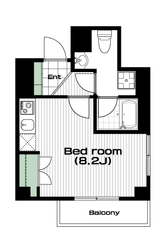 十条駅の賃貸 82,000円 間取り図