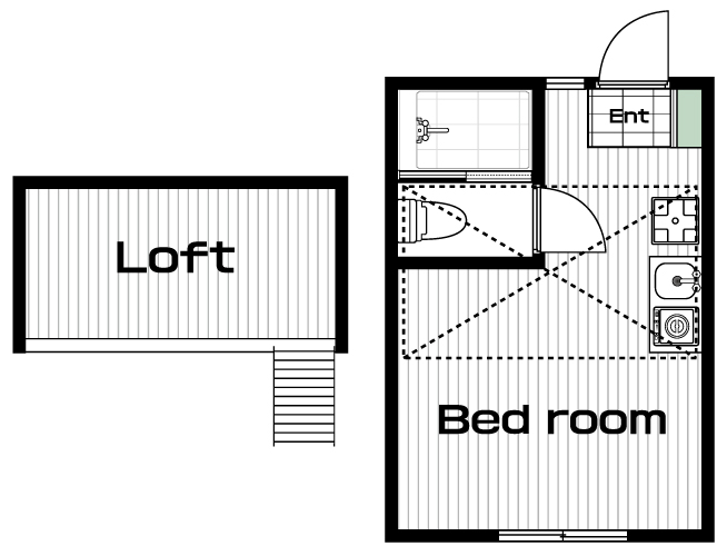 日吉駅の賃貸 50,000円 間取り図