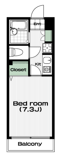 武蔵新城駅の賃貸 67,000円 間取り図