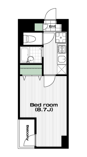 東十条駅の賃貸 73,000円 間取り図