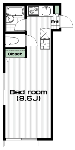 つつじヶ丘駅の賃貸 58,000円 間取り図