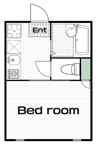 西武柳沢駅の賃貸 53,000円 間取り図