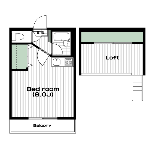 小竹向原駅の賃貸 63,000円 間取り図