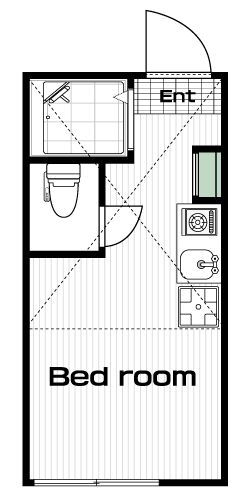初台駅の賃貸 71,000円 間取り図