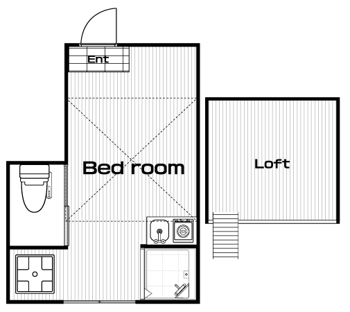 沼部駅の賃貸 59,000円 間取り図