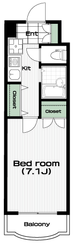 西八王子駅の賃貸 55,000円 間取り図