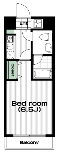 京王堀之内駅の賃貸 60,000円 間取り図