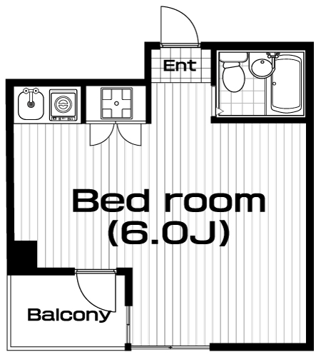 大森駅の賃貸 68,000円 間取り図