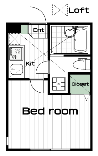 生田駅の賃貸 62,000円 間取り図