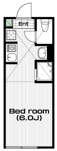 上石神井駅の賃貸 65,000円 間取り図
