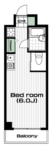 駒沢大学駅の賃貸 65,000円 間取り図