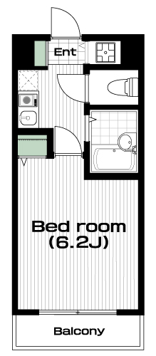 明大前駅の賃貸 90,000円 間取り図