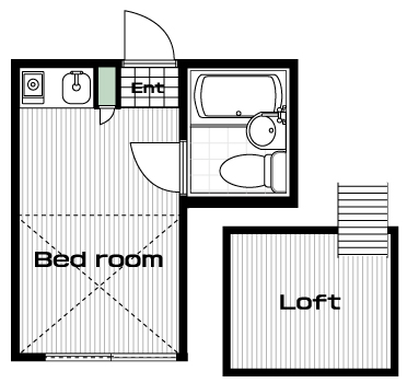 梅ヶ丘駅の賃貸 48,000円 間取り図