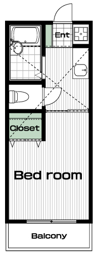 武蔵小金井駅の賃貸 63,000円 間取り図