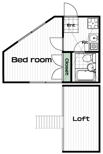 白楽駅の賃貸 39,000円 間取り図
