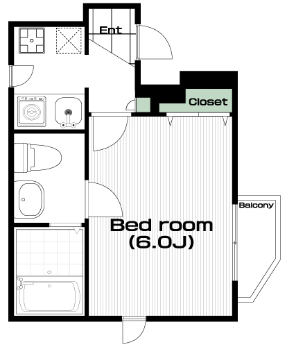中野駅の賃貸 83,000円 間取り図