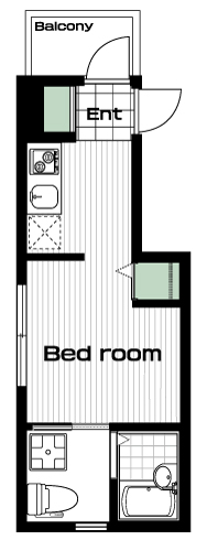 東中野駅の賃貸 85,000円 間取り図