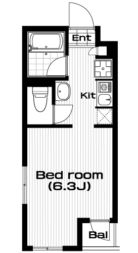 下北沢駅の賃貸 77,000円 間取り図