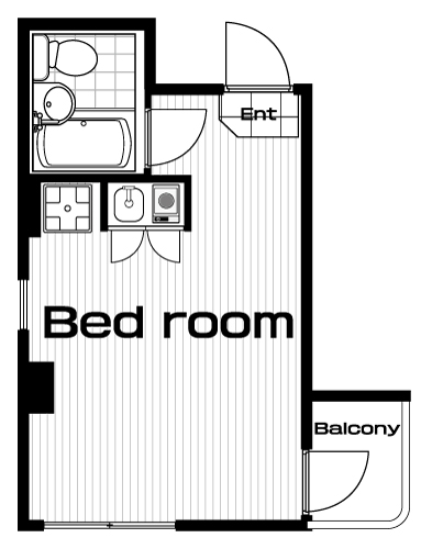 用賀駅の賃貸 45,000円 間取り図