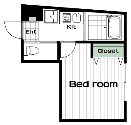 梅ヶ丘駅の賃貸 75,000円 間取り図