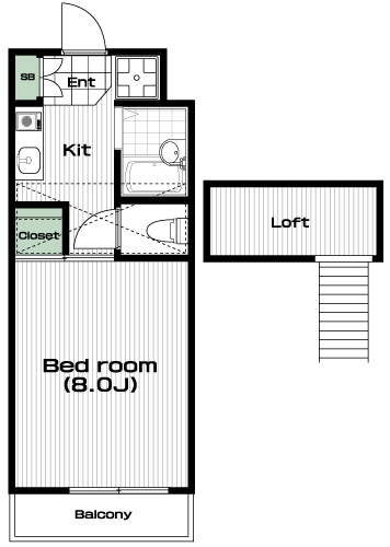鶴川駅の賃貸 49,000円 間取り図