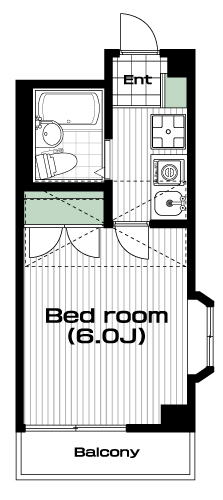 南与野駅の賃貸 36,000円 間取り図