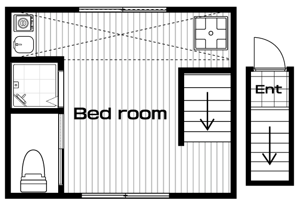 武蔵関駅の賃貸 52,000円 間取り図