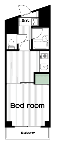 三鷹駅の賃貸 80,000円 間取り図