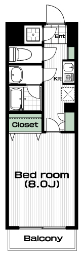 白楽駅の賃貸 73,000円 間取り図