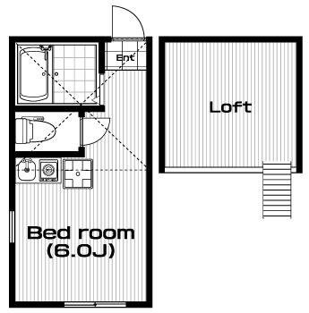 溝の口駅の賃貸 56,000円 間取り図