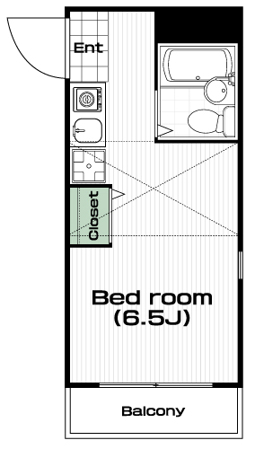 新宿駅の賃貸 65,000円 間取り図