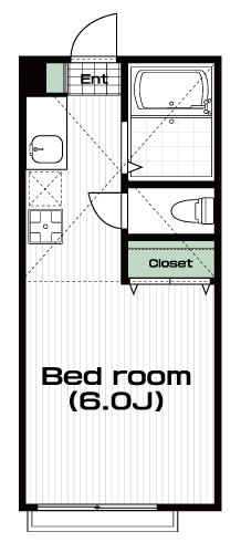 西武柳沢駅の賃貸 55,000円 間取り図