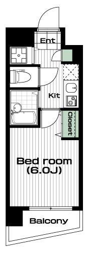 溝の口駅の賃貸 75,000円 間取り図