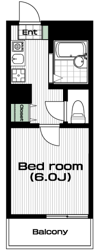 片倉駅の賃貸 45,000円 間取り図