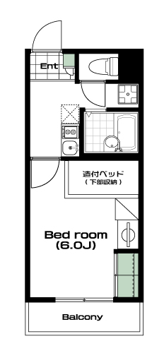 南与野駅の賃貸 49,000円 間取り図