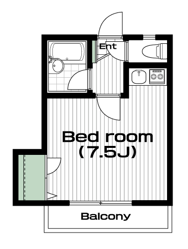 小竹向原駅の賃貸 53,000円 間取り図