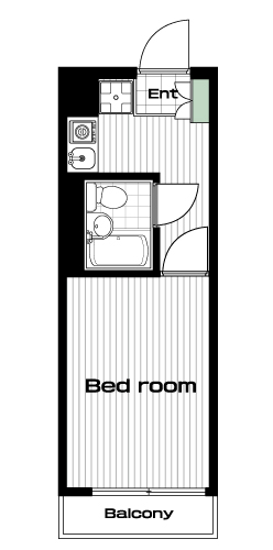 小竹向原駅の賃貸 58,000円 間取り図