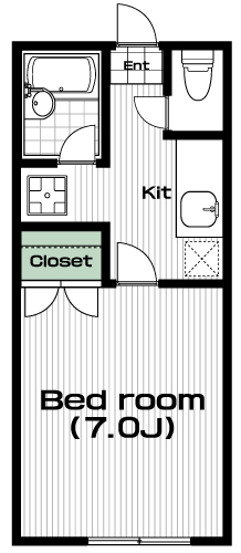 白楽駅の賃貸 55,000円 間取り図