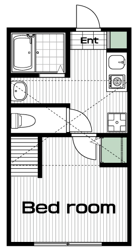 大塚・帝京大学駅の賃貸 60,000円 間取り図