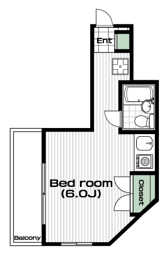 明大前駅の賃貸 59,000円 間取り図
