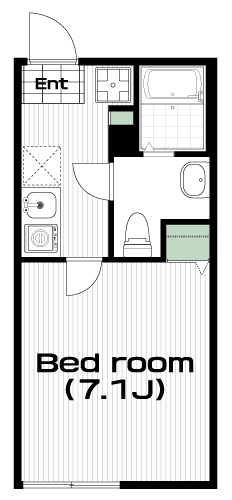 中央大学・明星大学駅の賃貸 57,000円 間取り図
