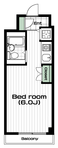 三ツ沢上町駅の賃貸 45,000円 間取り図