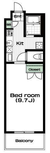 たまプラーザ駅の賃貸 59,000円 間取り図