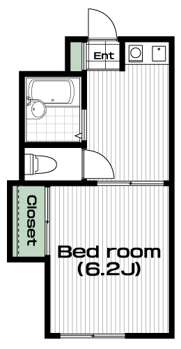 武蔵小金井駅の賃貸 45,000円 間取り図