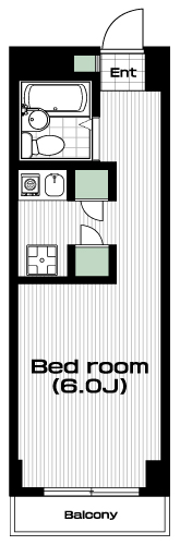 東中野駅の賃貸 66,000円 間取り図