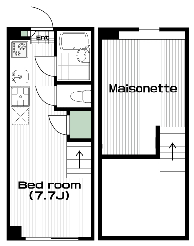 西武柳沢駅の賃貸 61,000円 間取り図