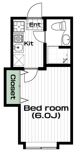成城学園前駅の賃貸 47,000円 間取り図