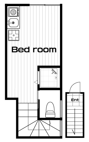 石川台駅の賃貸 50,000円 間取り図