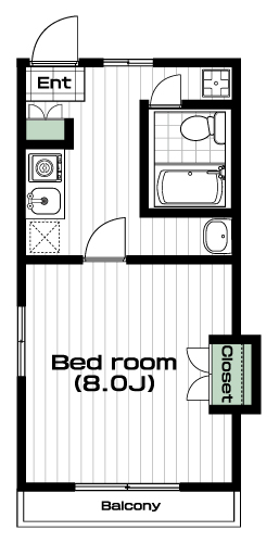 玉川学園前駅の賃貸 42,000円 間取り図