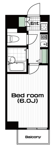 早稲田駅の賃貸 78,000円 間取り図